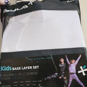 NWT Bula Kids Base Layer Set Black XS Thermal Top & Bottom Fall Winter Unisex